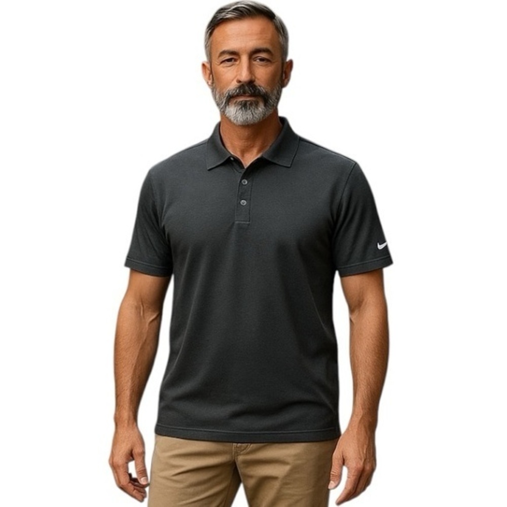 𝅺NIKE | Mens Black Sphere Dry Golf Shirt
